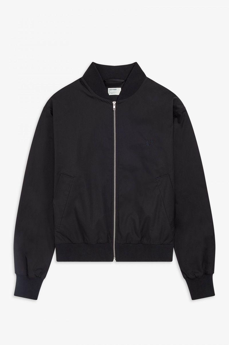 Black Fred Perry SJ6000 Men's Jackets | PH 1247JPQJ